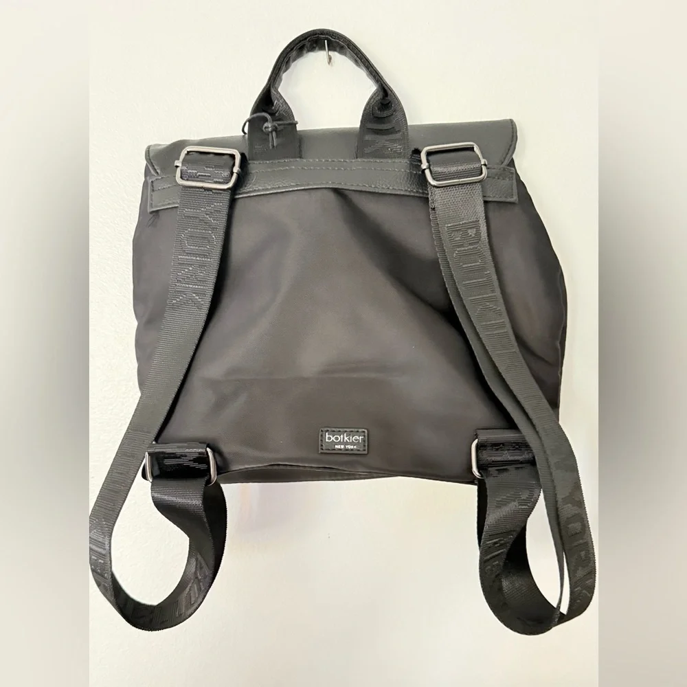 Botkier Black Leather Trim Backpack Mini On the go BN